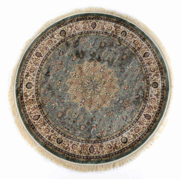 שטיח עגול קלאסי ירוק