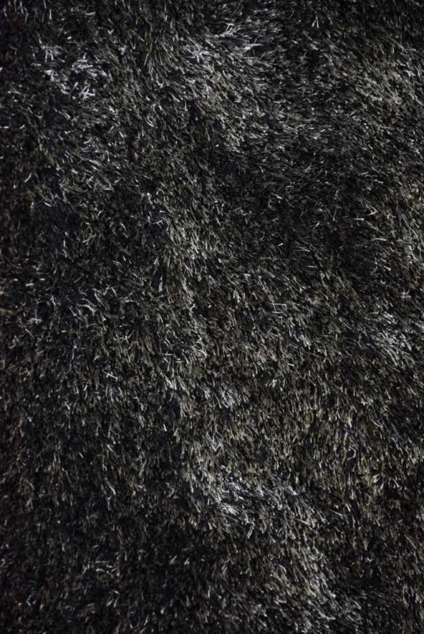 שטיח שאגי שחור לבן
