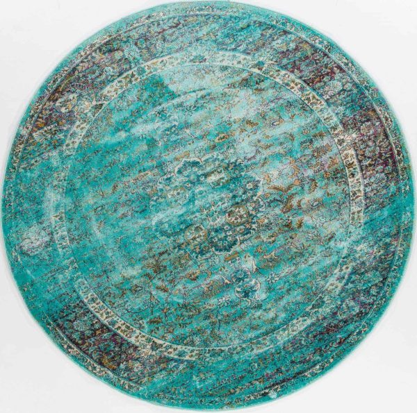 שטיח וינטייג' בצבע תכלת עתיק