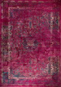 שטיח וינטג' בדוגמה קלאסית צבע פוקסיה