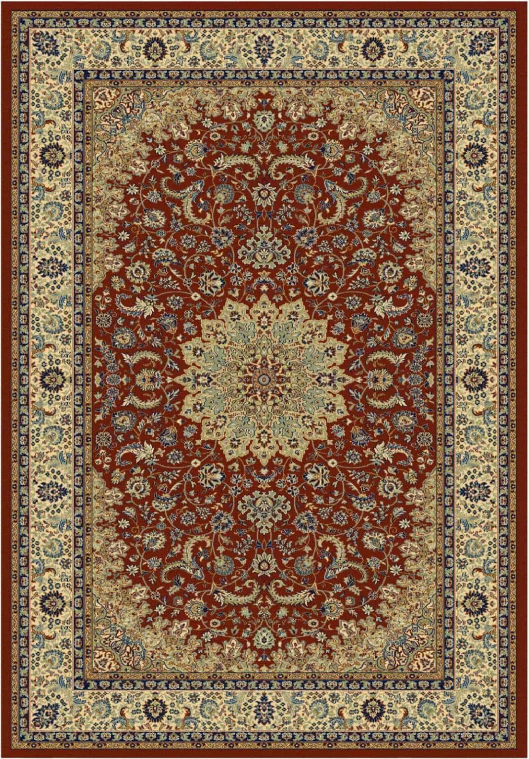 שטיח קלאסי דוגמת מדליון אדום