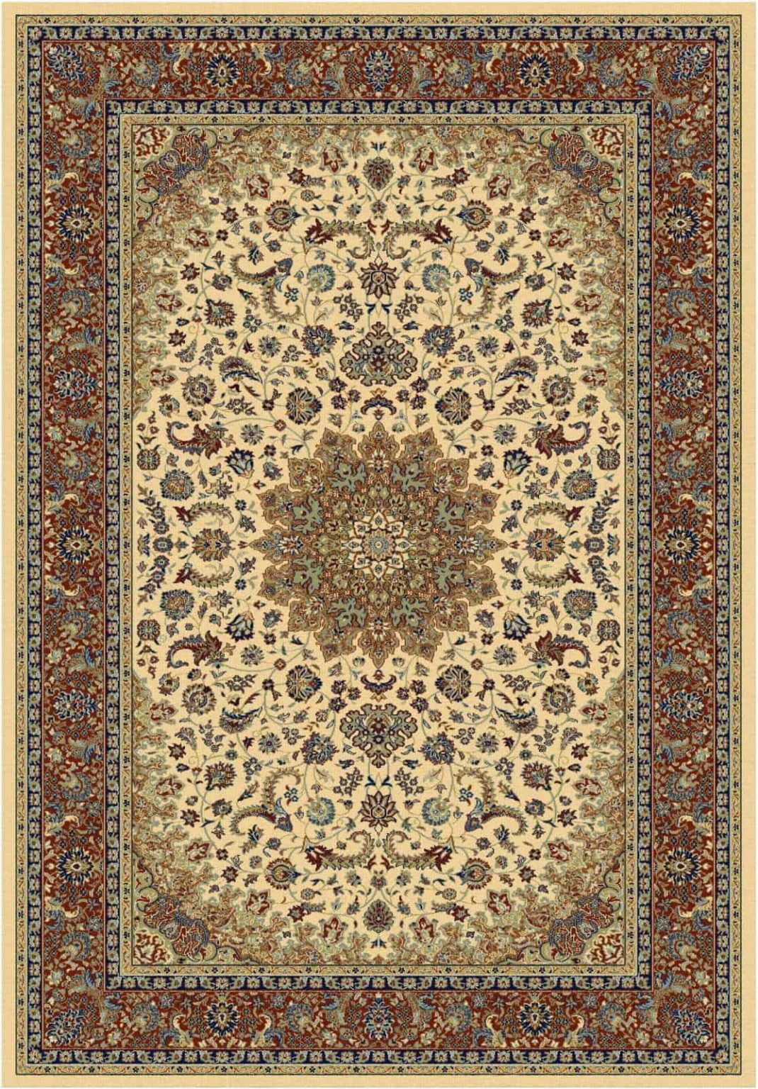 שטיח קלאסי דוגמת מדליון בז'