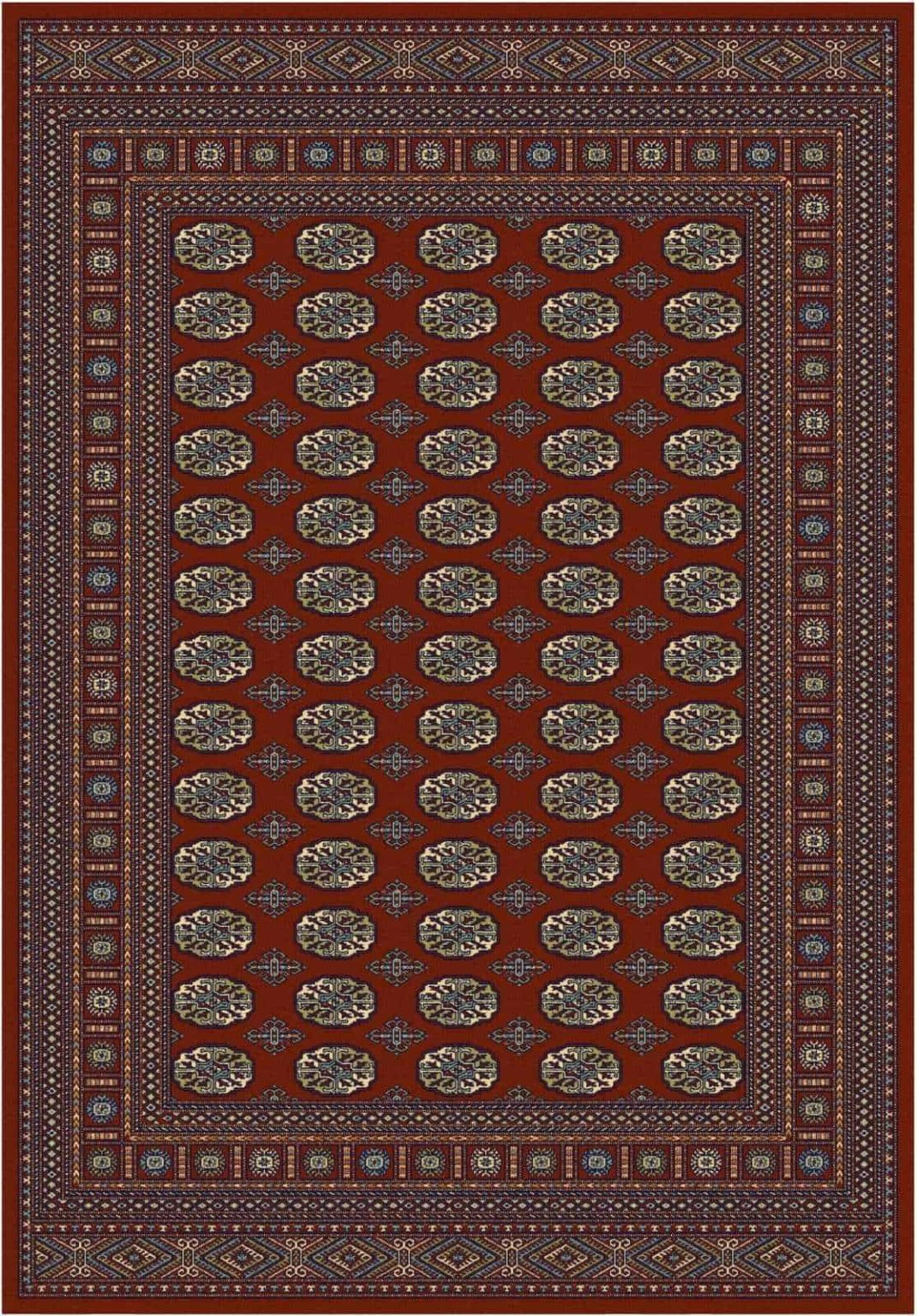 שטיח קלאסי דוגמת בוכרה אדום