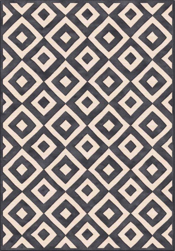 שטיח מודרני גאומטרי דוגמת מעוינים