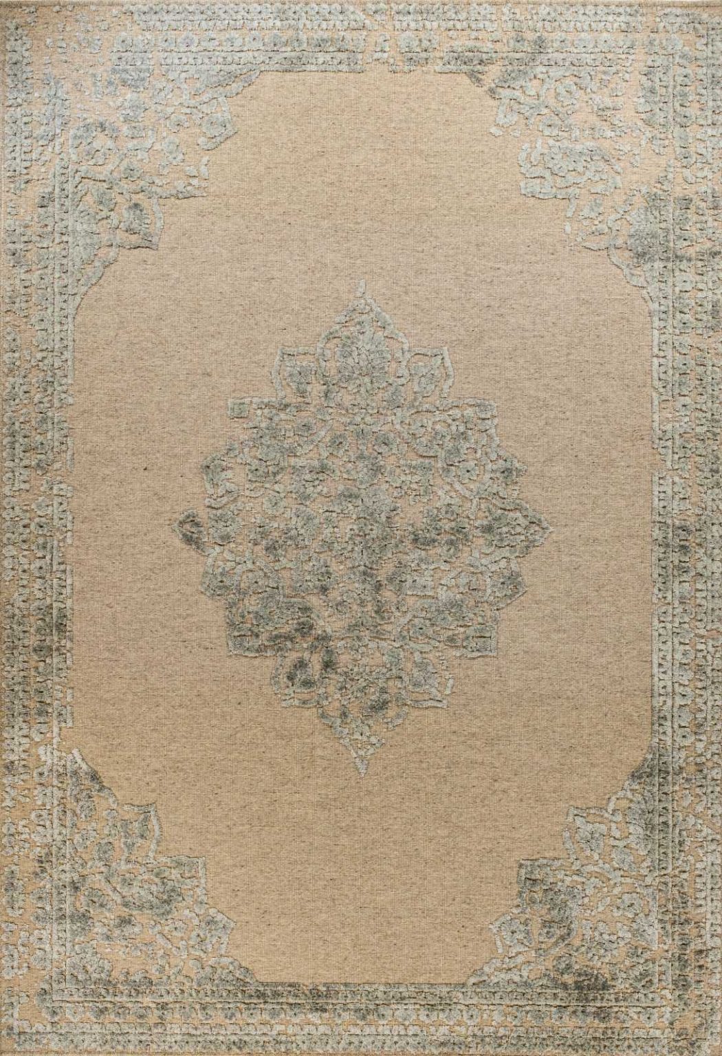 שטיח וינטייג' מדליון אפור