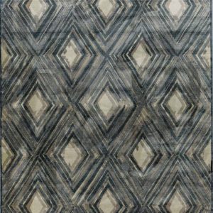 שטיח מודרני גאומטרי מעוינים אפור