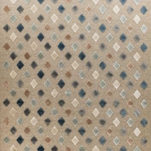 שטיח גאומטרי דוגמת מעויינים צבעוני