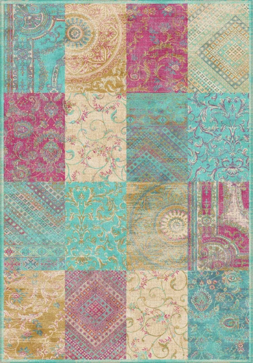 שטיח וינטג' בדוגמת פאצ'