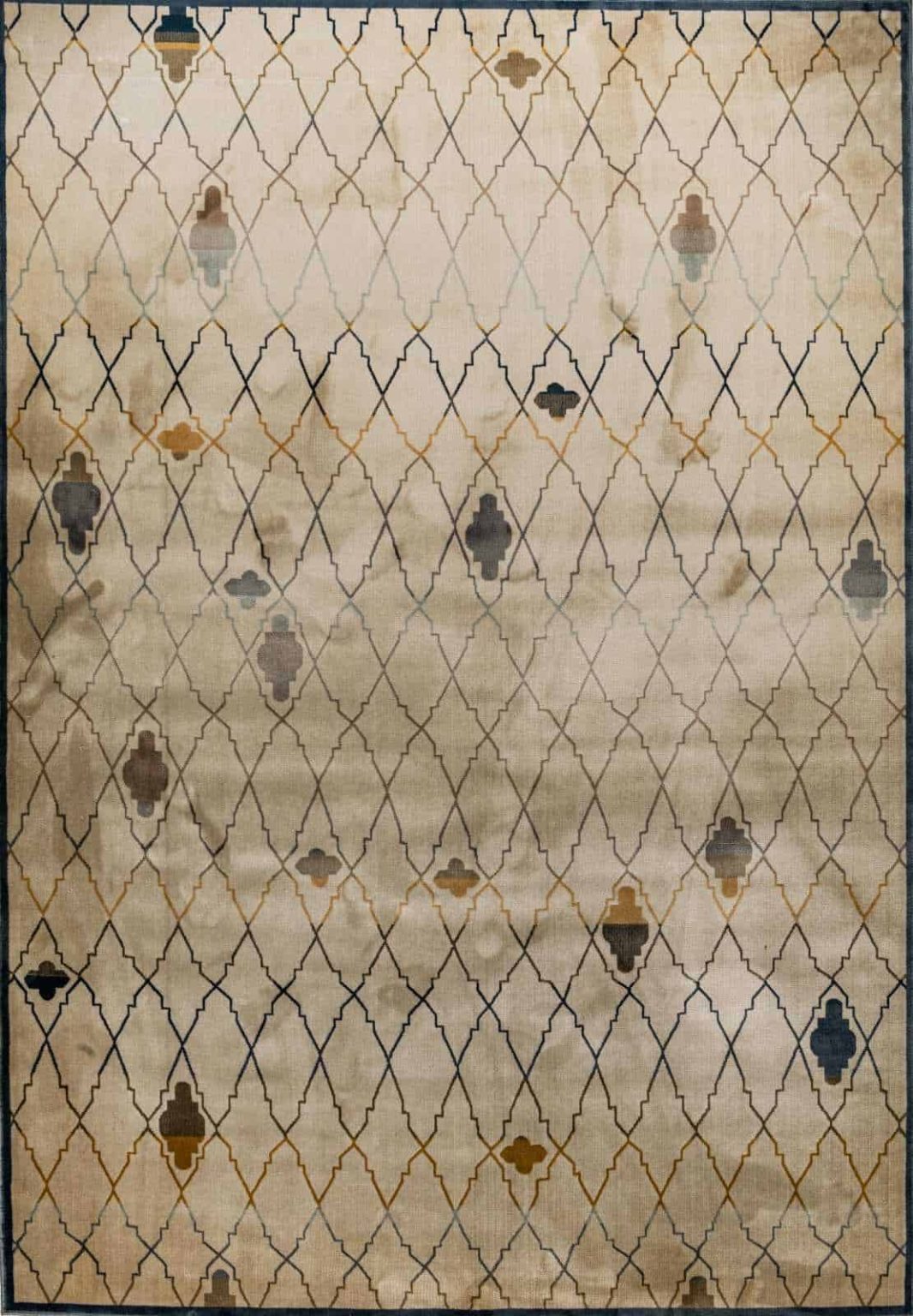 שטיח וינטג' גאומטרי מעוינים