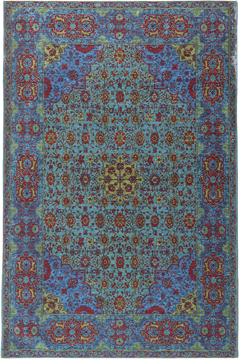 שטיח קרלוצ'י HERIGA כחול צבעוני