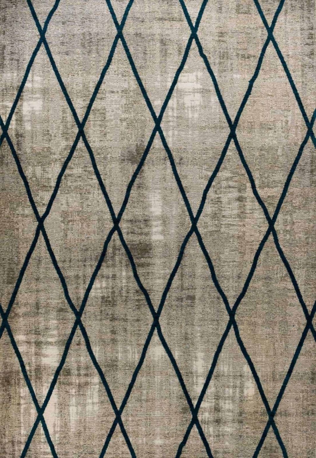 שטיח אופל גאומטרי איקסים כחול