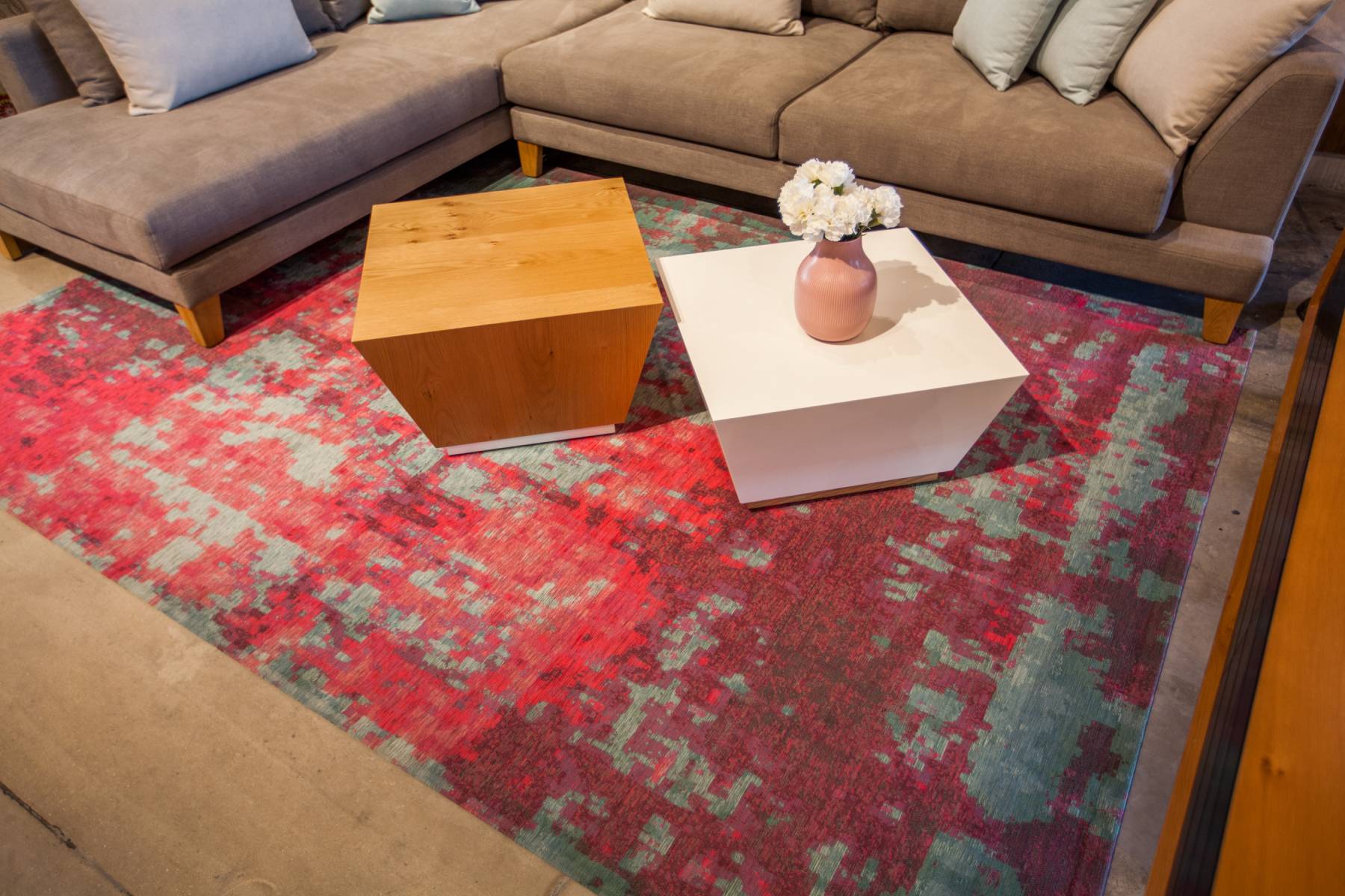 שטיח קרלוצ'י דגם Indian ורוד טורקיז