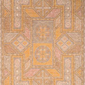 שטיח דוגמת אותנטית צבע צהוב