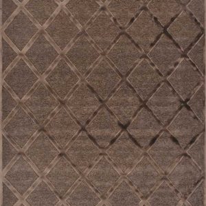 שטיח חום גיאומטרי דוגמה מודרנית