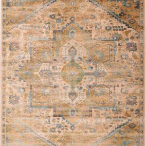 שטיח וינטיג' חום כחול דוגמה קלאסית