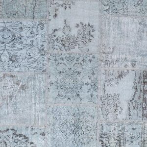 שטיח מלבני סגנון אוריינטלי חומר צמר צבע תכלת עבודת יד מתאים במיוחד לחדר ילדים