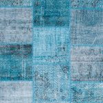 שטיח טורקיז בסגנון מלבני מצמר לחדר ילדים