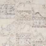 שטיח צמר בסגנון פאצ'וורק מלבני בצבע בז' – מתאים במיוחד לחדר ילדים