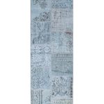 שטיח ראנר צמר בסגנון אותנטי וצבע תכלת