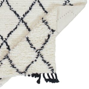 שטיח ברבר מרוקאי פרנז שחור לבן – תמונה 2