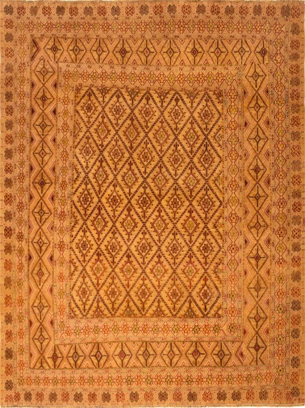1887 שטיח קילים כפרי מלבני צמר צבעוני