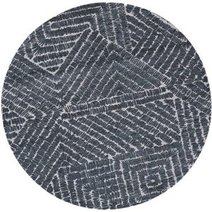 שטיח אפור מנילה DES6852 עגול – תמונה 1