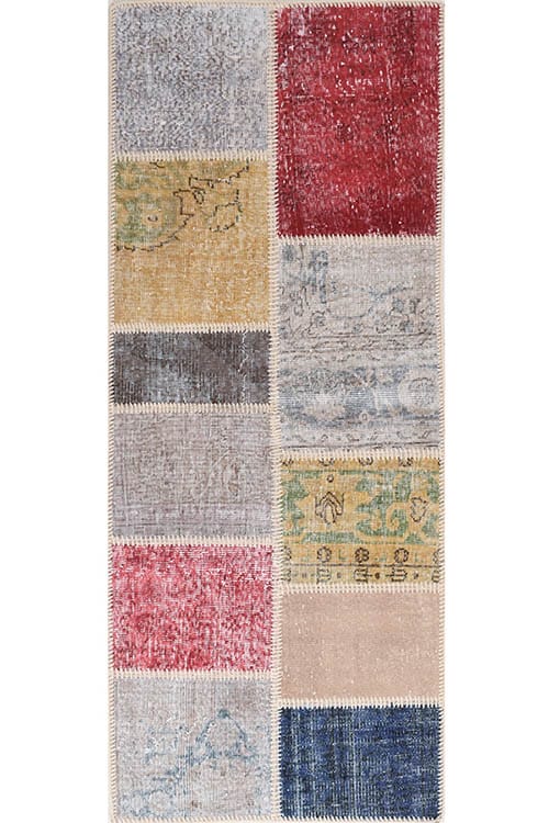 שטיח ראנר בסגנון אוריינטלי צבעוני מצמר