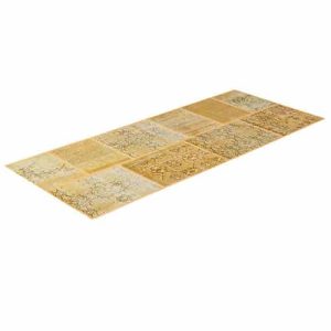 שטיח ראנר עשוי צמר בסגנון ייחודי בצבע צהוב המתאים במיוחד למסדרון