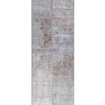 שטיח ראנר אפור מצמר בעיצוב עשיר במרקם