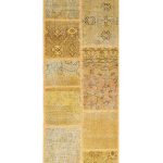 שטיח ראנר בסגנון פרחוני וגיאומטרי עשוי צמר