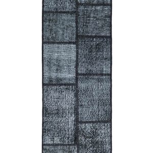 שטיח ראנר בסגנון צלטיקה מצמר איכותי בשחור לבן