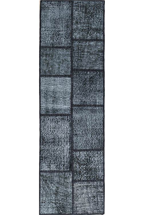 שטיח ראנר בסגנון צלטיקה מצמר איכותי בשחור לבן