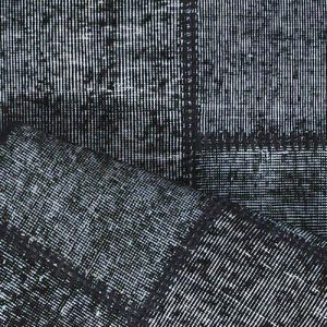 שטיח ראנר צמר שחור לבן עיצוב פאזלית מתאים במיוחד למסדרון