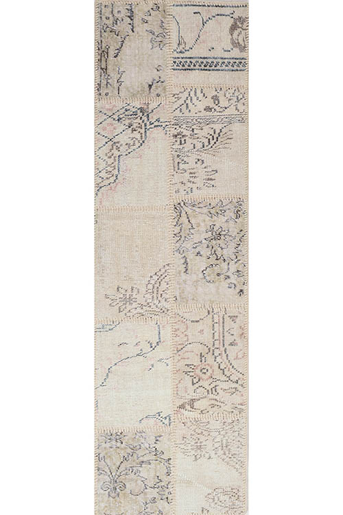 שטיח ראנר עשוי צמר בצבע בז' בעיצוב כפרי ומיוחד