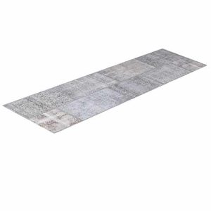 שטיח ראנר בסגנון אפור עשוי צמר ומתאים במיוחד למסדרון