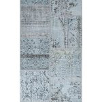 שטיח ראנר עבודת יד מצמר בסגנון וינטג' בצבע תכלת מתאים במיוחד למסדרון