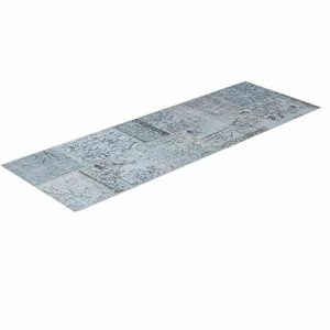 שטיח ראנר עבודת יד מצמר בסגנון וינטג' בצבע תכלת מתאים במיוחד למסדרון