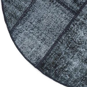 שטיח צלטיקה טורקי 02 עגול שחור לבן – תמונה 2