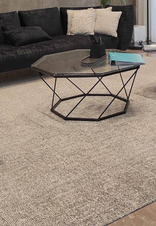 שטיח מנילה LEZA לבן כסף