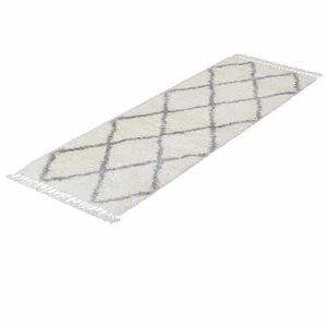 ⁦שטיח ברבר אריגה ראנר שחור/ לבן⁩ – תמונה ⁦6⁩