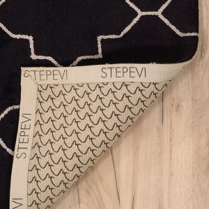 שטיח פלאט ויסקוז שחור אפור 222V – תמונה 2