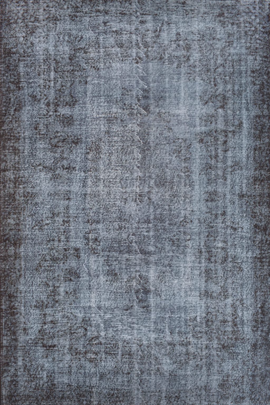 שטיח וינטג'י מלבני בעיצוב אפור עשוי צמר באיכות פנומנלית