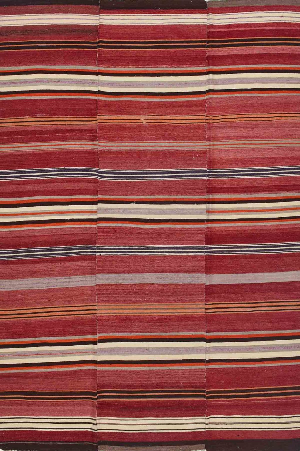 שטיח צמר כפרי צבעוני מלבני בעבודת יד