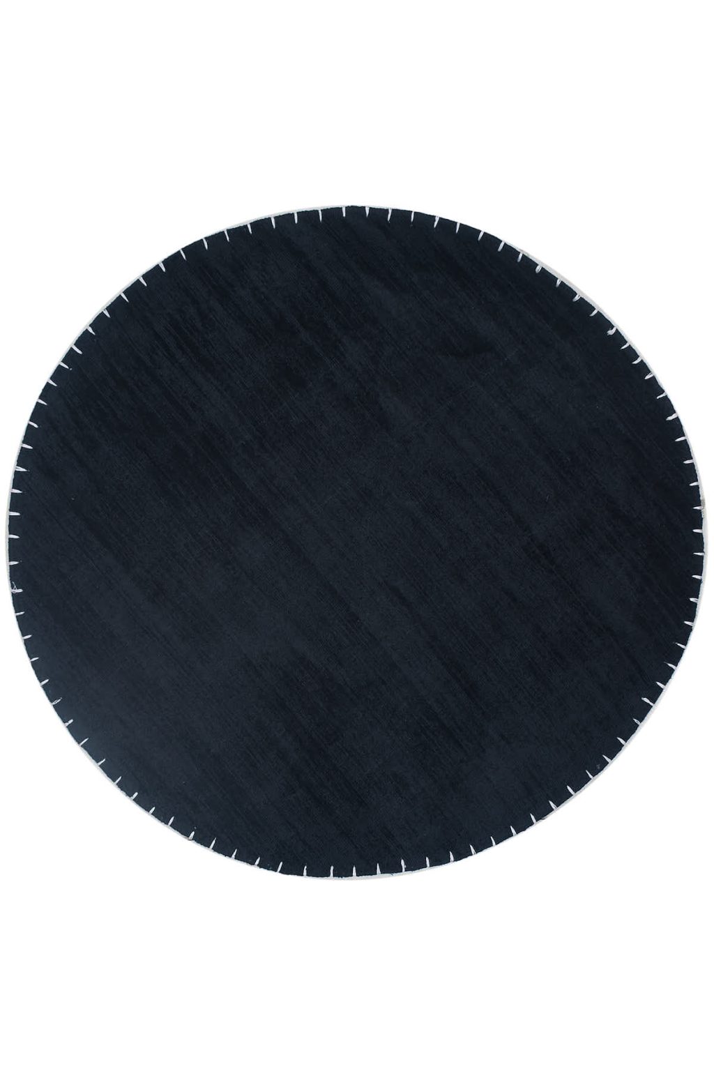 שטיח פררה שחור לבן עגול