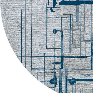 שטיח מנילה KELVIN עגול כחול