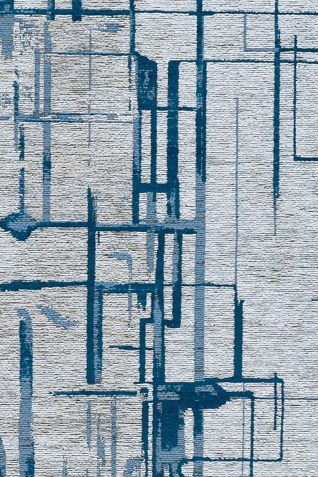 שטיח מנילה KELVIN עגול כחול