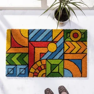 שטיח כניסה לבית מודפס צבעוני
