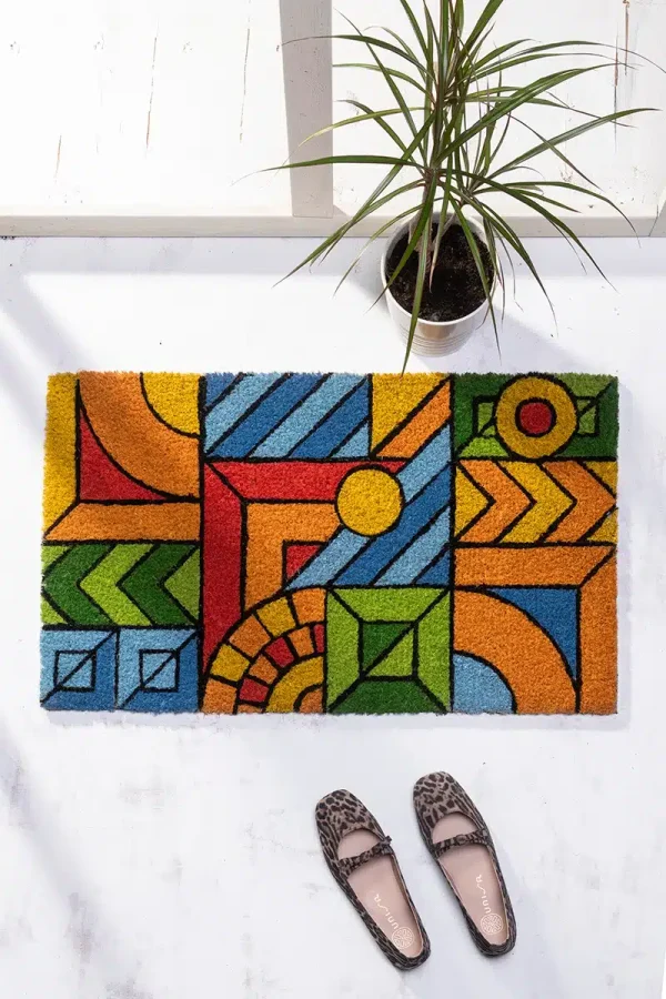 1571_3 שטיח כניסה לבית מודפס צבעוני