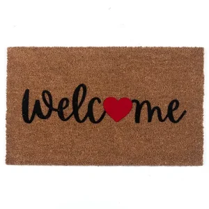 שטיח כניסה לבית וולקם לב Welcome Heart