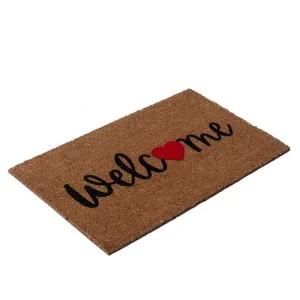 שטיח כניסה לבית וולקם לב Welcome Heart